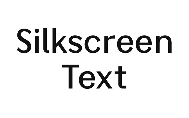 Silkscreen Text specimen from Atypical