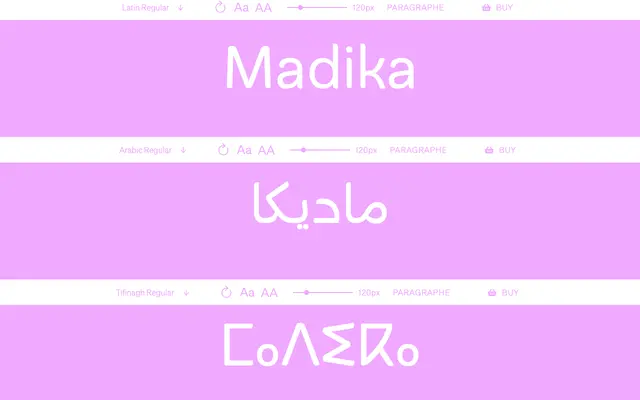 Madika specimen from Babelfont