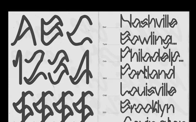 BTC 1983 specimen from Bad Type Club