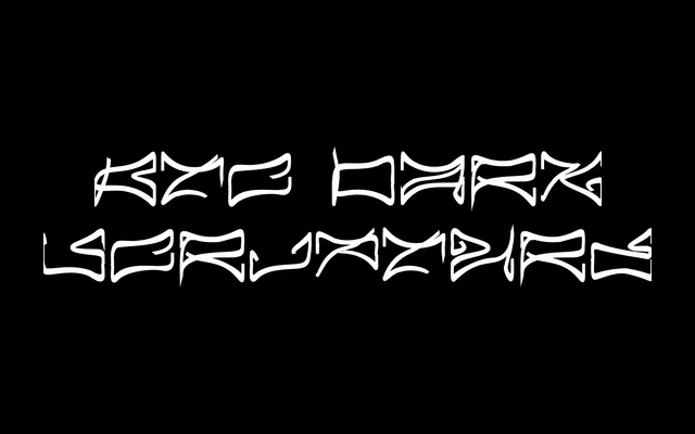 BTC Dark Scripture specimen from Bad Type Club