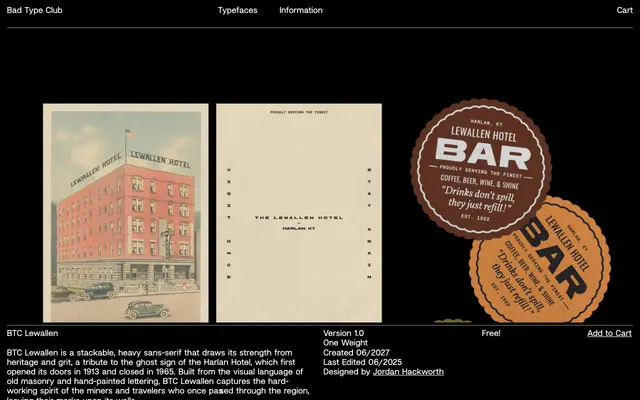 BTC Lewallen specimen from Bad Type Club