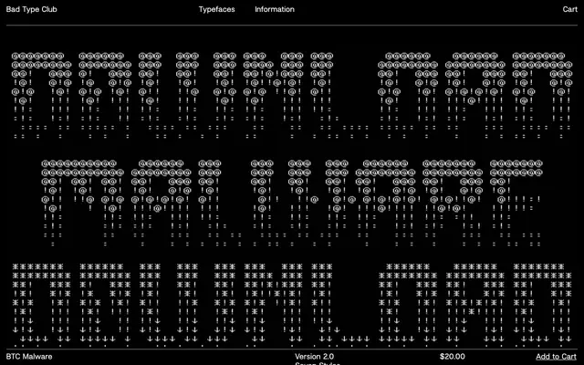 BTC Malware specimen from Bad Type Club