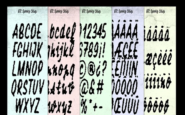 BTC Spooky Crisp specimen from Bad Type Club