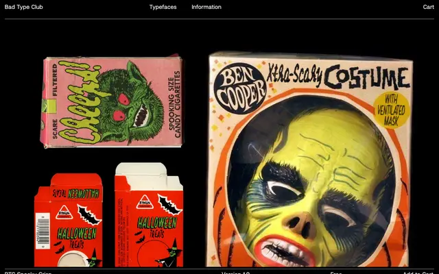 BTC Spooky Crisp specimen from Bad Type Club