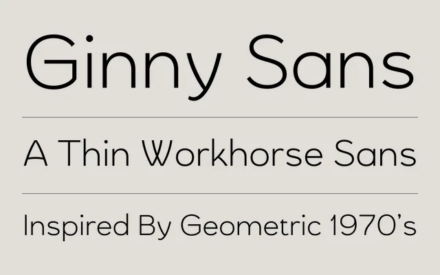 Ginny Sans specimen from Badson Type