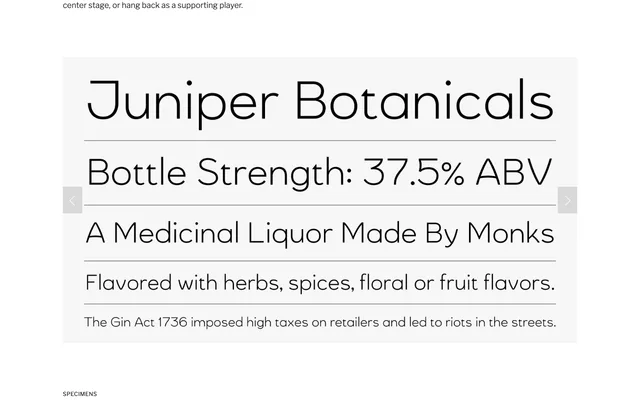 Ginny Sans specimen from Badson Type