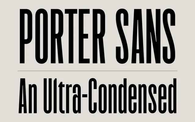 Porter Sans specimen from Badson Type