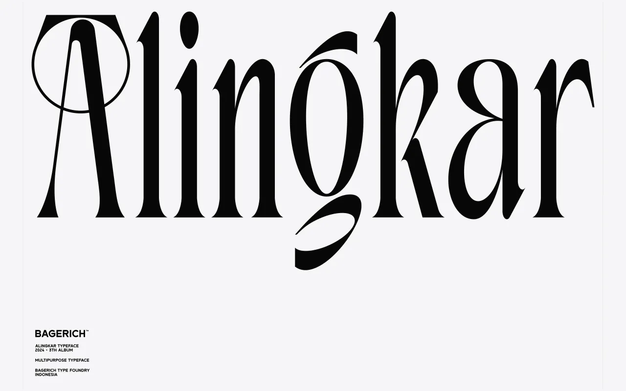 Alingkar specimen from Bagerich Type Foundry