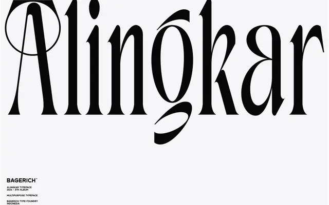 Alingkar specimen from Bagerich Type Foundry