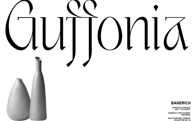 GUFFONIA specimen from Bagerich Type Foundry