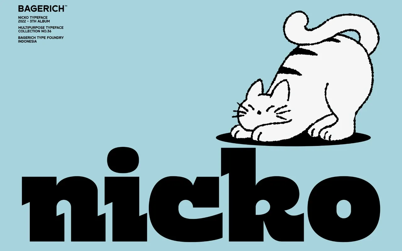 Nicko specimen from Bagerich Type Foundry