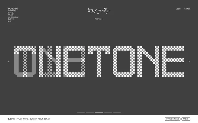 TwoTone Collection specimen from Bal Foundry