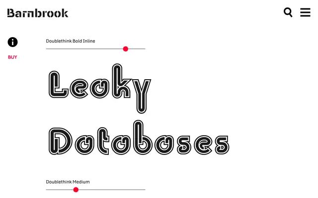 Doublethink specimen from Barnbrook