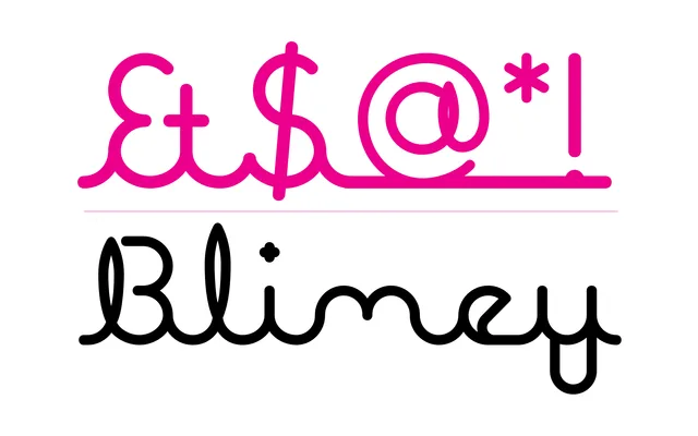 Expletive Script specimen from Barnbrook