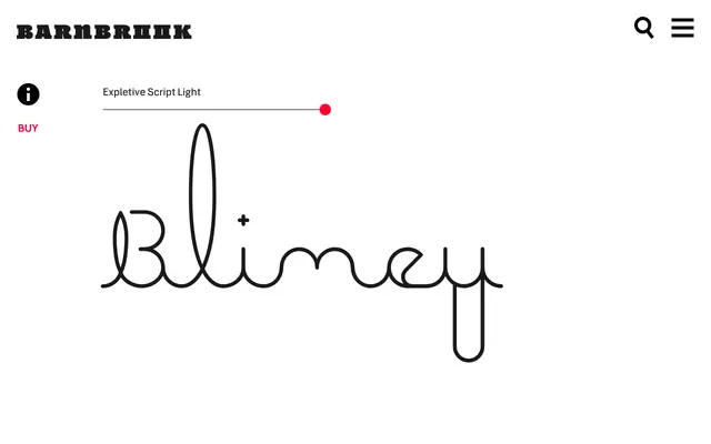 Expletive Script specimen from Barnbrook