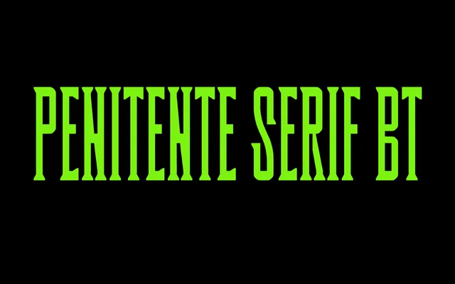 Penitente Serif BT specimen from Bastarda