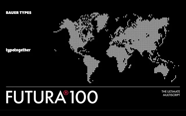Futura®100 specimen from Bauer Types