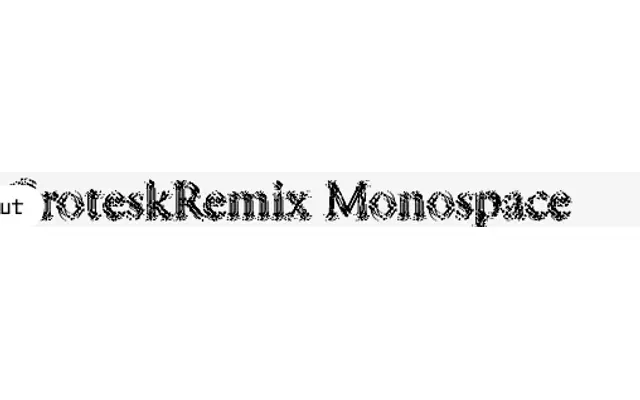 GroteskRemix Monospace specimen from bb-bureau