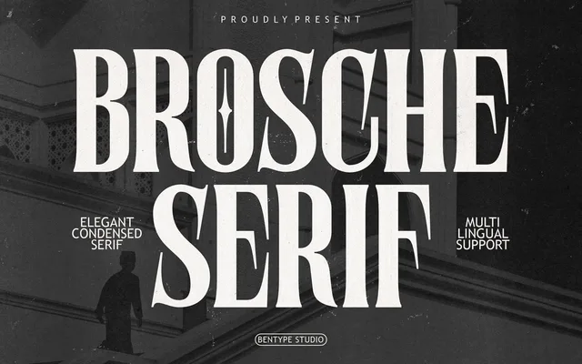 Brosche Serif specimen from Bentype Studio