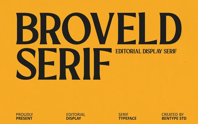 Broveld Serif specimen from Bentype Studio