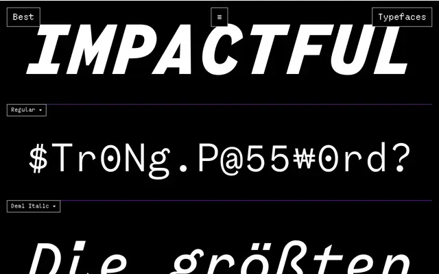 Best Single specimen from Best Typefaces
