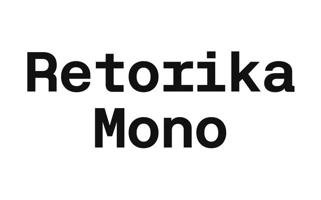 Retorika Mono specimen from Bézier