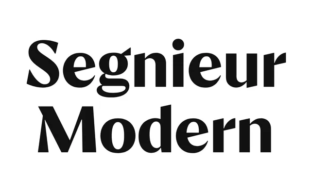 Segnieur Modern specimen from Bézier
