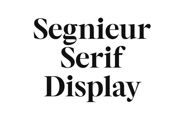 Segnieur Serif Display specimen from Bézier