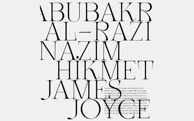 Erol Unziale specimen from Biliktu Foundry