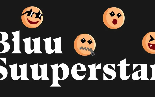 Bluu Suuperstar specimen from Black Foundry