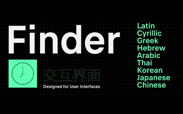 Finder specimen from Black Foundry