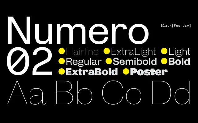 Numero 02 specimen from Black Foundry