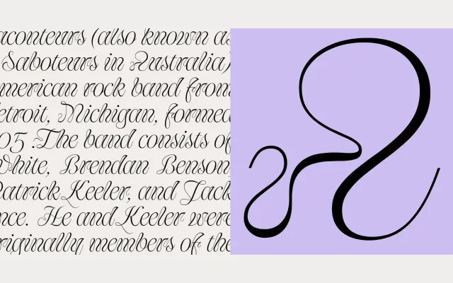 Raconteurs specimen from Black Foundry