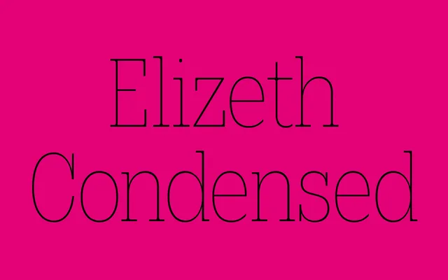 Elizeth Condensed specimen from Blackletra