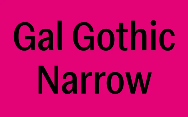 Gal Gothic Narrow specimen from Blackletra