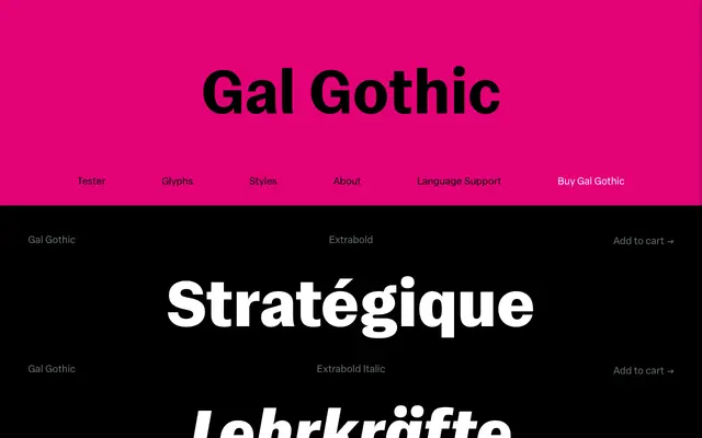 Gal Gothic specimen from Blackletra