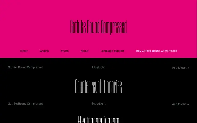 Gothiks Round Compressed specimen from Blackletra