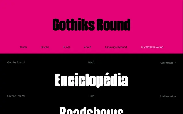 Gothiks Round specimen from Blackletra