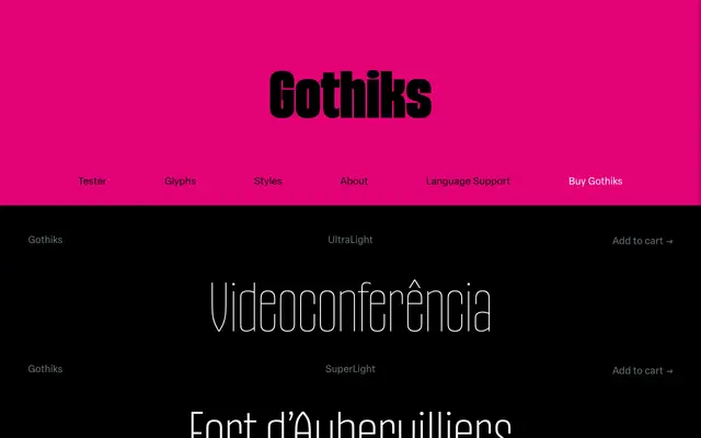 Gothiks specimen from Blackletra