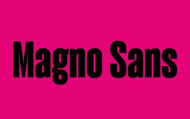 Magno Sans specimen from Blackletra