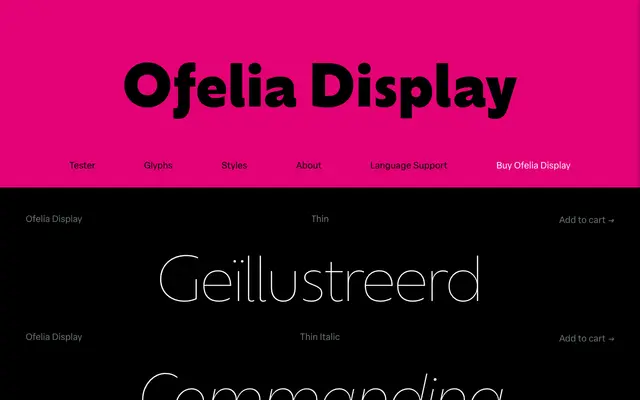 Ofelia Display specimen from Blackletra