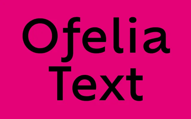 Ofelia Text specimen from Blackletra