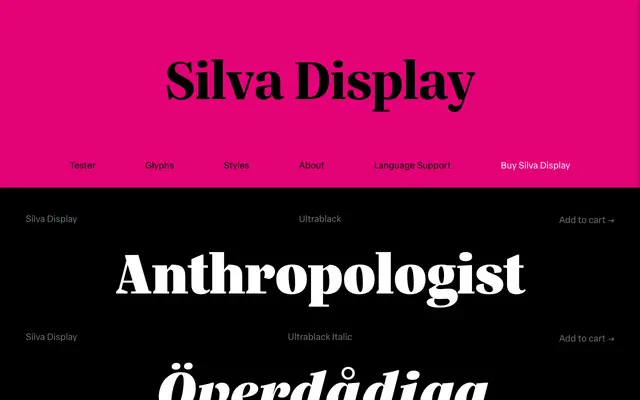 Silva Display specimen from Blackletra