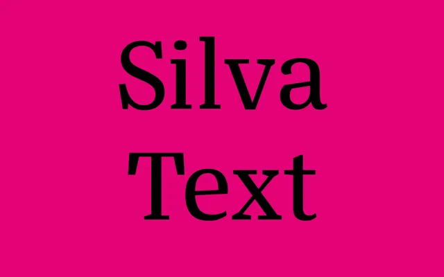 Silva Text specimen from Blackletra
