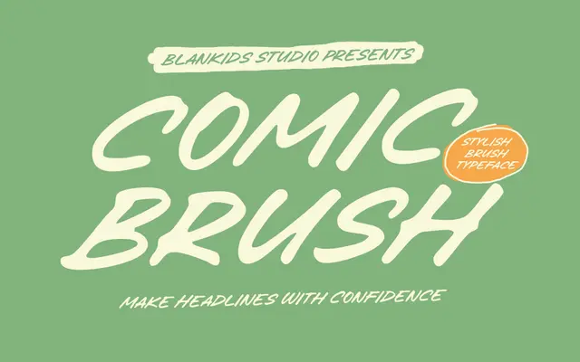 Comic Brush specimen from Blankids