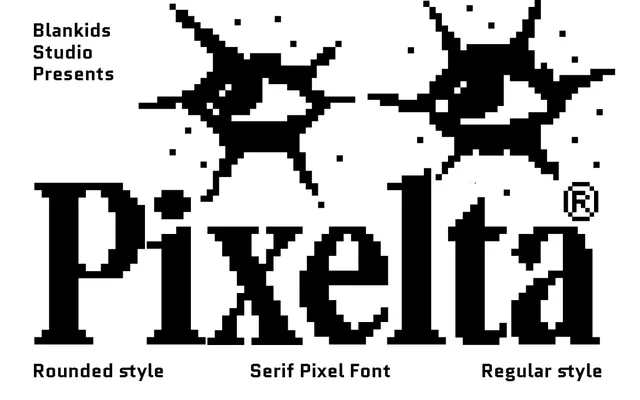 Pixelta specimen from Blankids