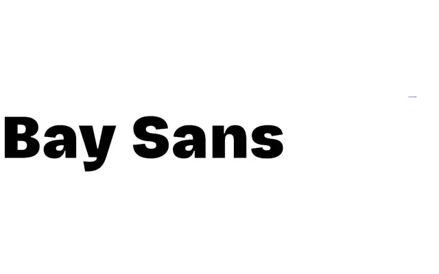 Bay Sans specimen from Blast Foundry