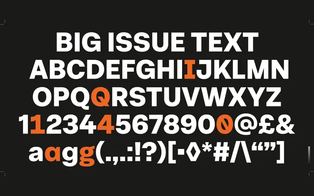 Big Issue Text specimen from Blast Foundry