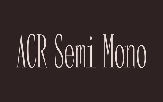 ACR Semi Mono specimen from Blaze Type