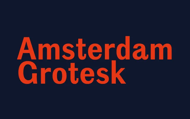 Amsterdam Grotesk specimen from Blaze Type